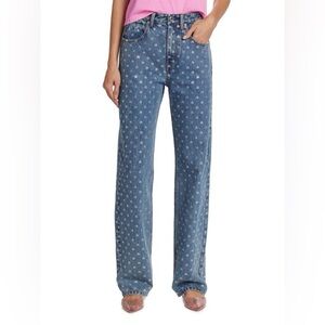 Alexander Wang Blue Patterned Flare Jeans